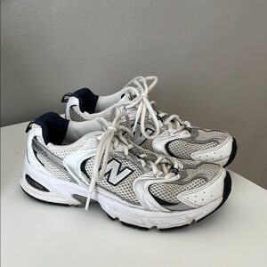 New Balance 530 White and Silver Sneakers